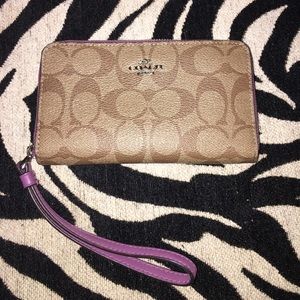 Coach zip around wallet